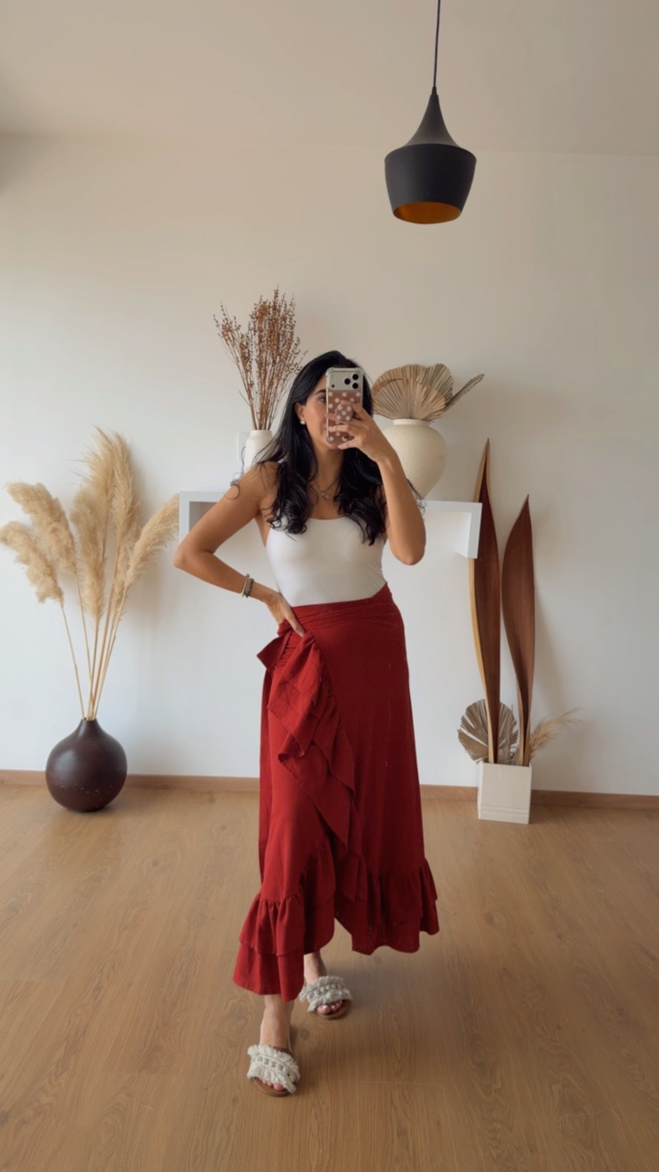 Falda Fernanda Ladrillo Unitalla