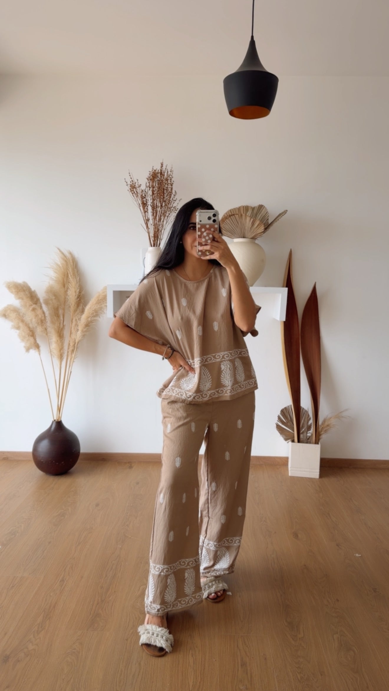 Set Mykonos Beige con Blanco