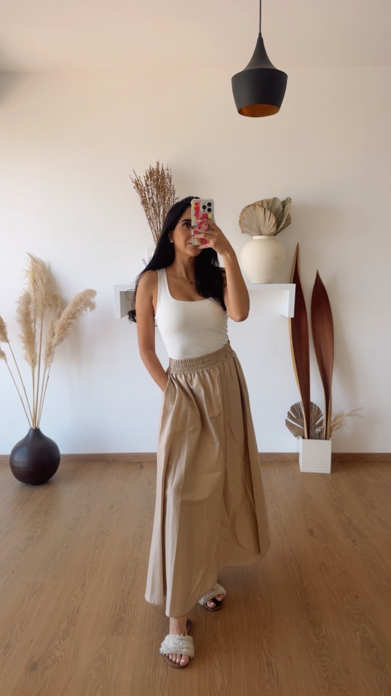Falda Inés Beige Ch