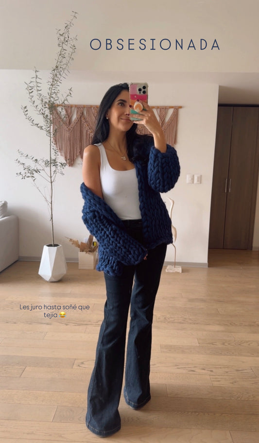 Suéter Merino Azul Marino