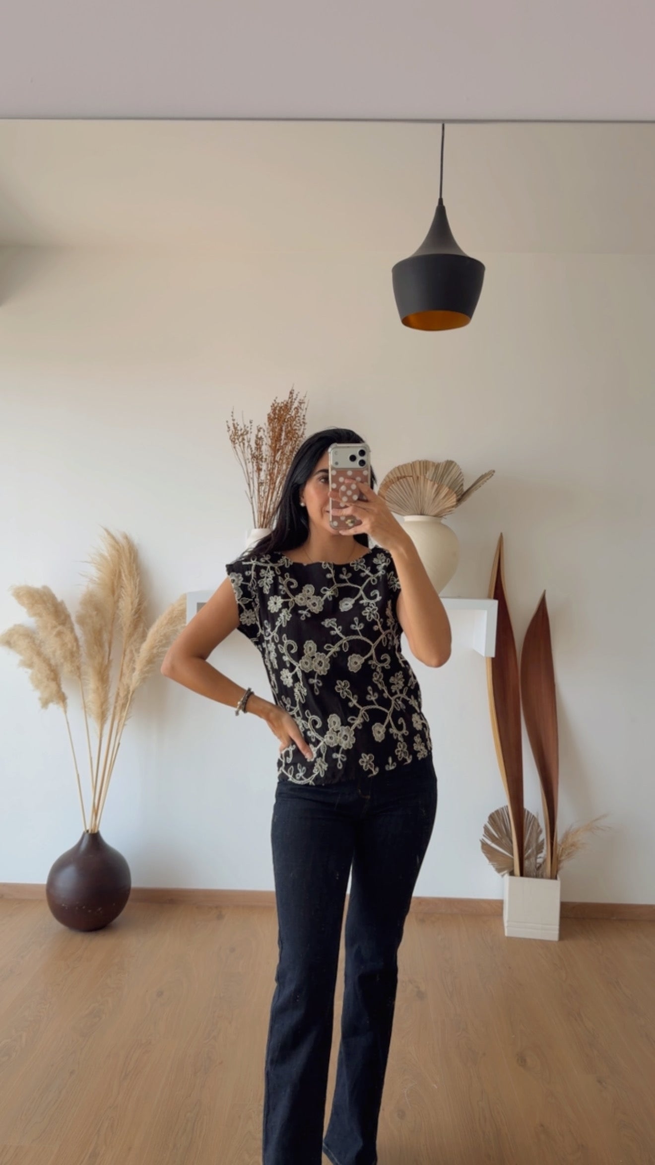 Blusa Negra Mykonos Negra Ch
