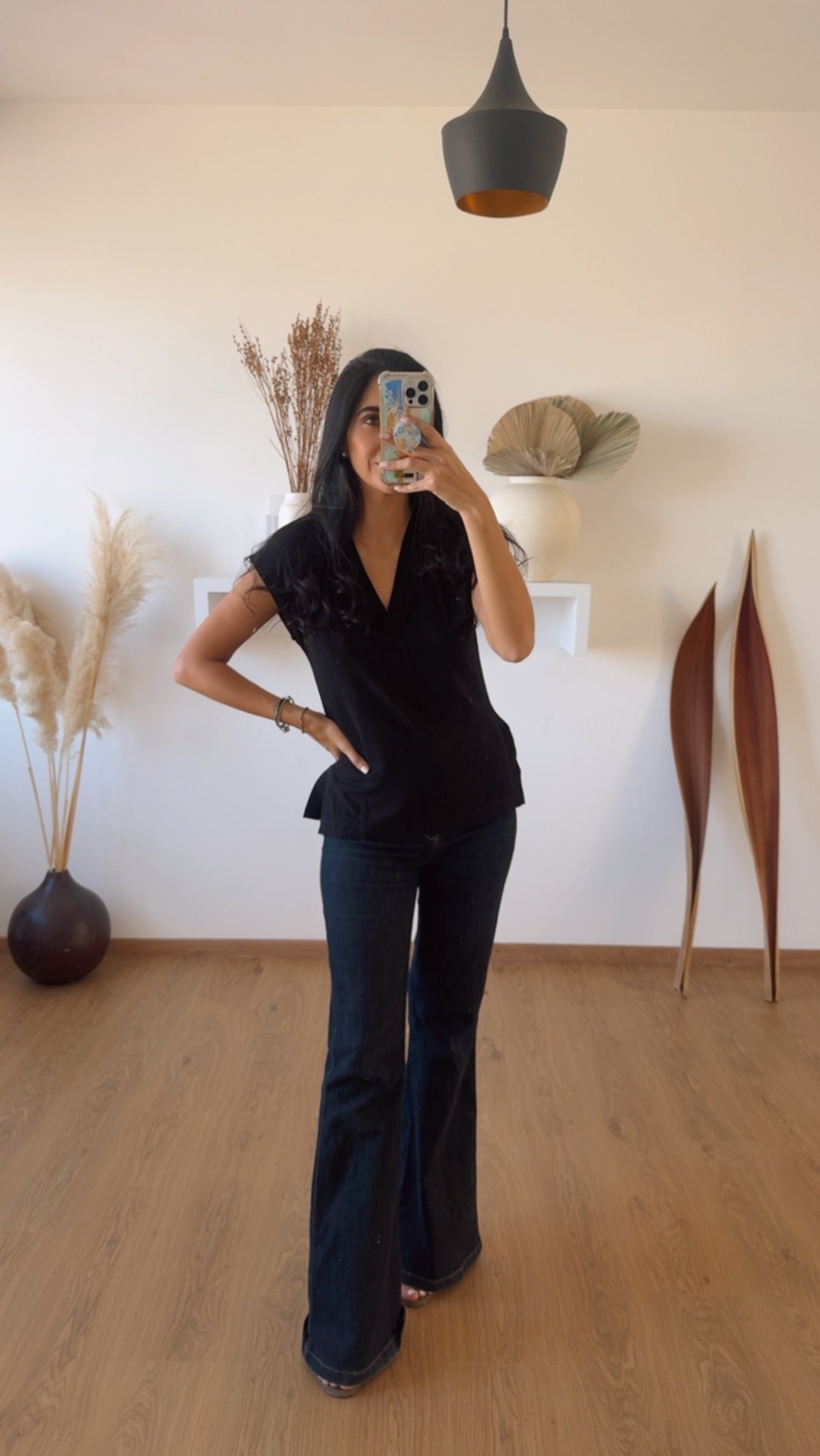 Blusa Emilia Lino Negra XS