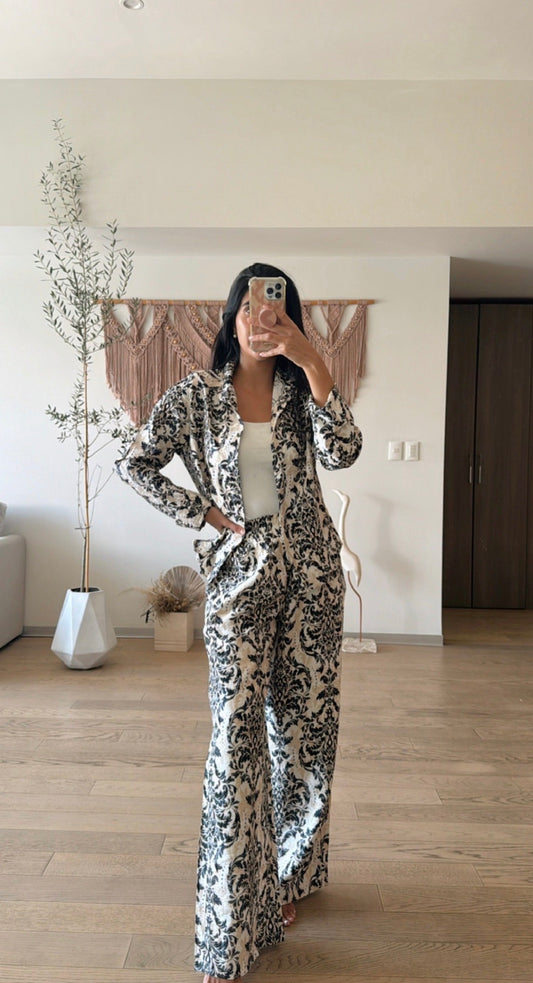 Pantalón Margot mándalas negro M