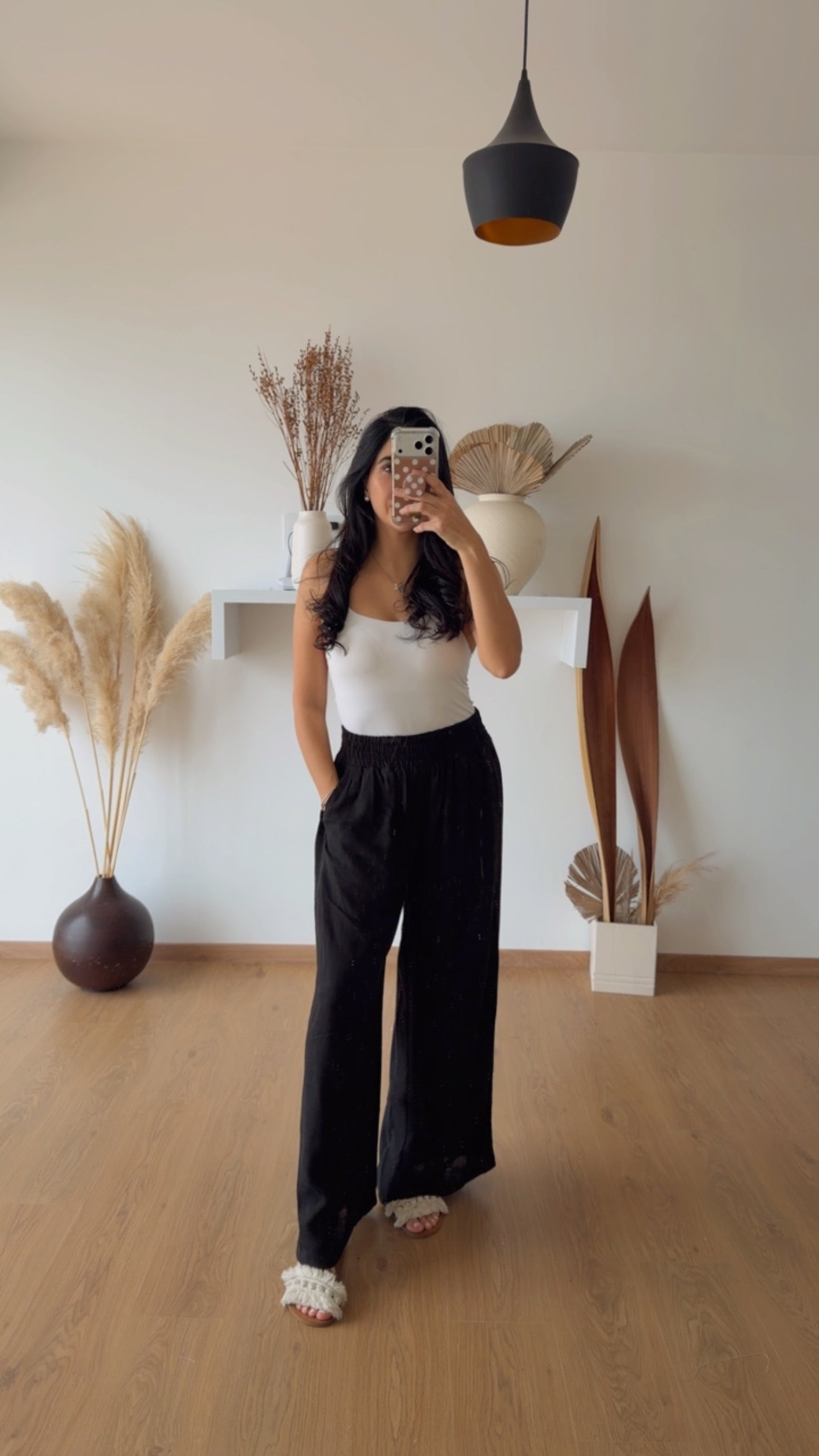 Pantalón Lino Negro L