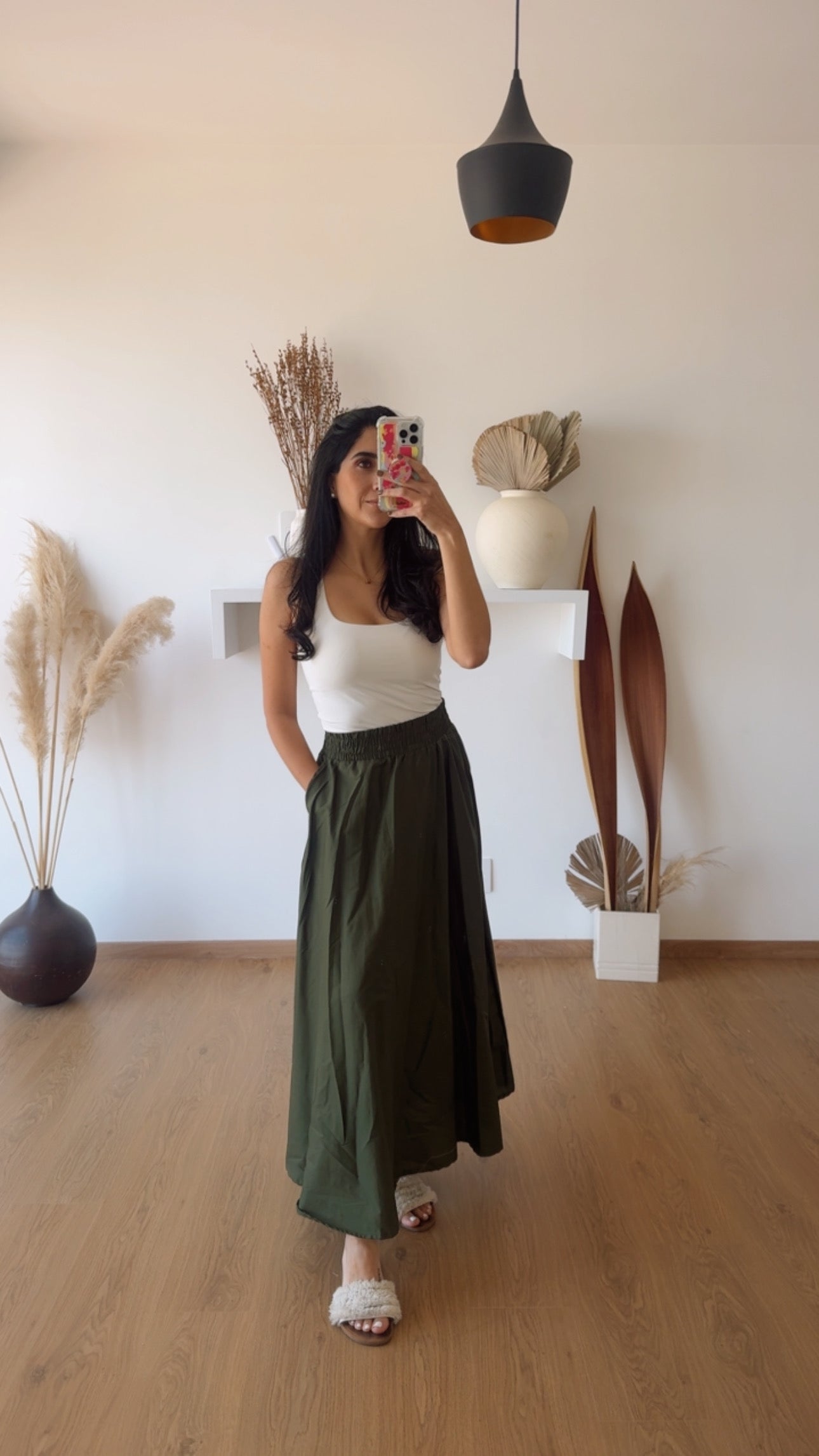 Falda Inés Verde Ch